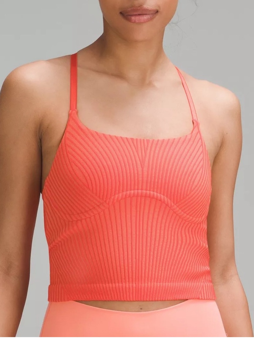 Lululemon Athletica Ribbed Red Tank Top